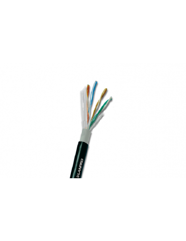 Cable de Red LanPro - all Weather Outdoor CAT5e type U/UTP (UTP) - solid - 100% copper - AWG 24 - Black